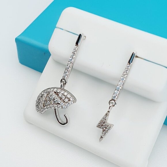 "925 Sterling Silver CZ Beautiful Earrings for Women, 1USPAR4260 - Picture 2 of 11